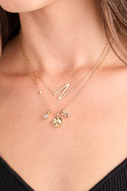 Virgo Zodiac Charm Cluster Necklace - Alex and Ani - Back View