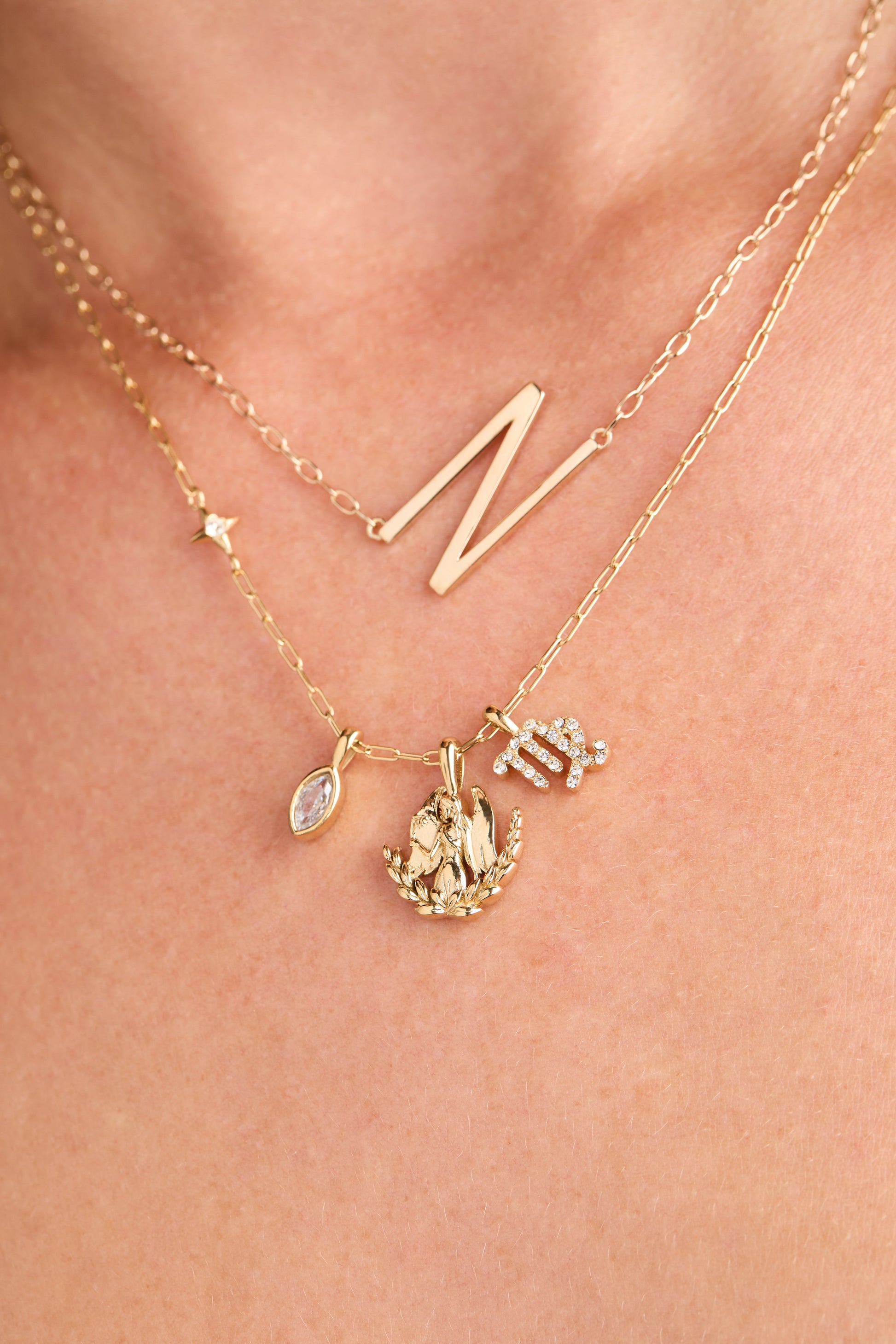 Virgo Zodiac Charm Cluster Necklace - Alex and Ani - Detail View 4