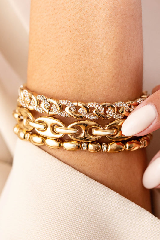 Pave Curb Chain Stretch Bracelet - Alex and Ani - Back View