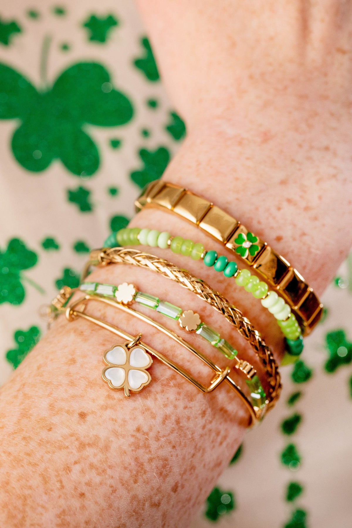 Lucky Clover Stretch Bracelet - Alex and Ani