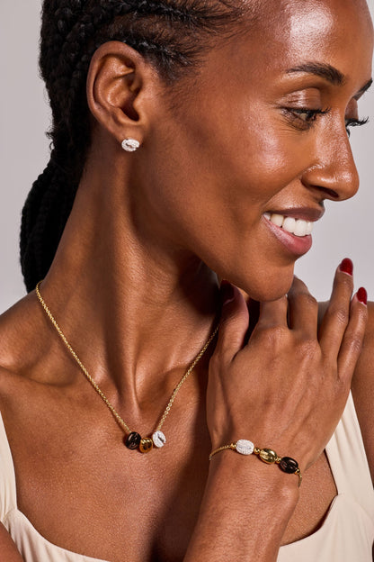 Coffee Bean Bolo Bracelet - Alex and Ani - Side View
