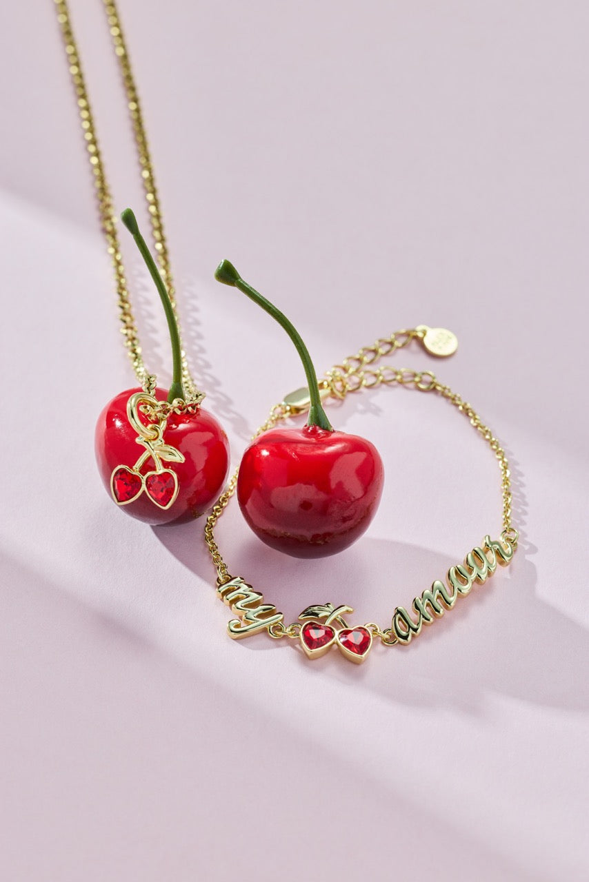 'My Cherry Amour' In-Line Chain Bracelet - Detail View 5
