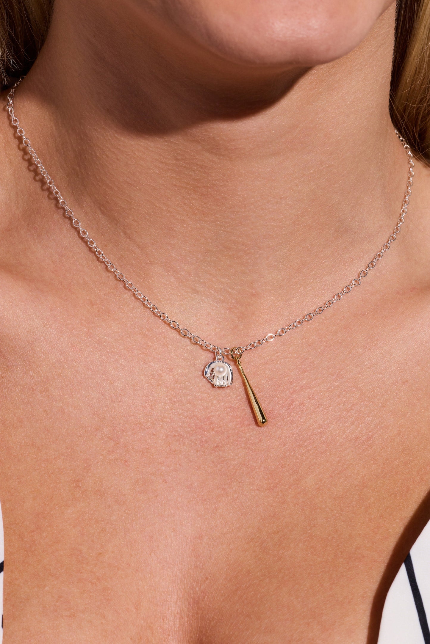 Baseball Duo Charm Pendant Necklace - Alex and Ani