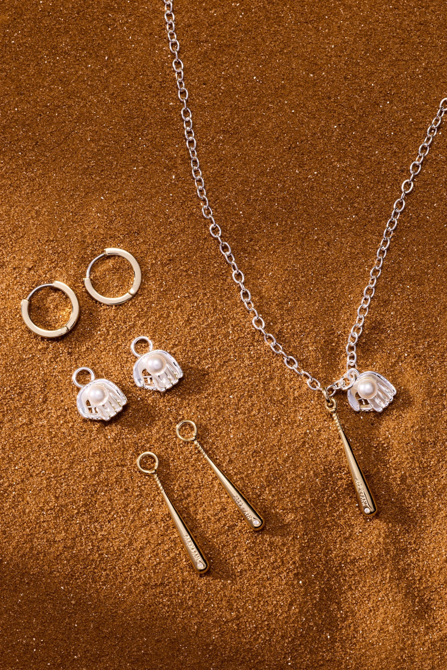 Baseball Duo Charm Pendant Necklace - Alex and Ani
