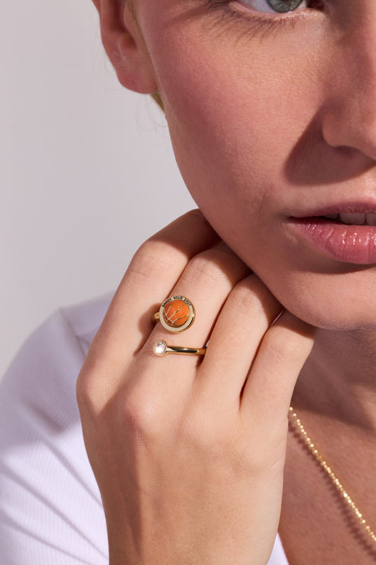 Basketball Open Fidget Ring - Alex and Ani
