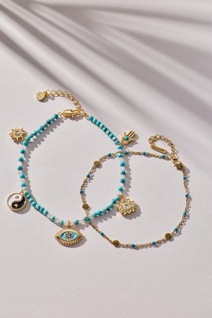 Healing Stone Charm Anklet - Alex and Ani