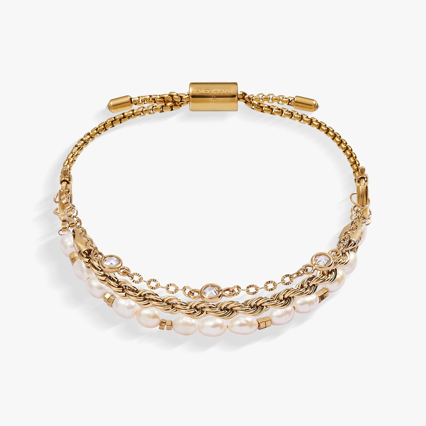 Crystal + Pearl Stranded™ Bracelet Set - Alex and Ani