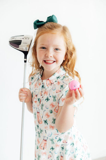 Birdies & Bows S/S Polo Dress - Side View