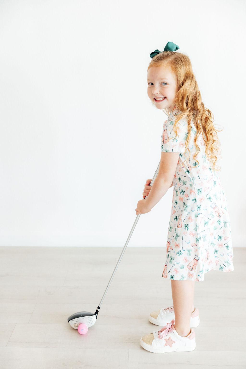 Birdies & Bows S/S Polo Dress - Back View