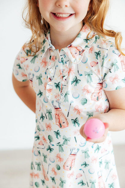 Birdies & Bows S/S Polo Dress - Detail View 4