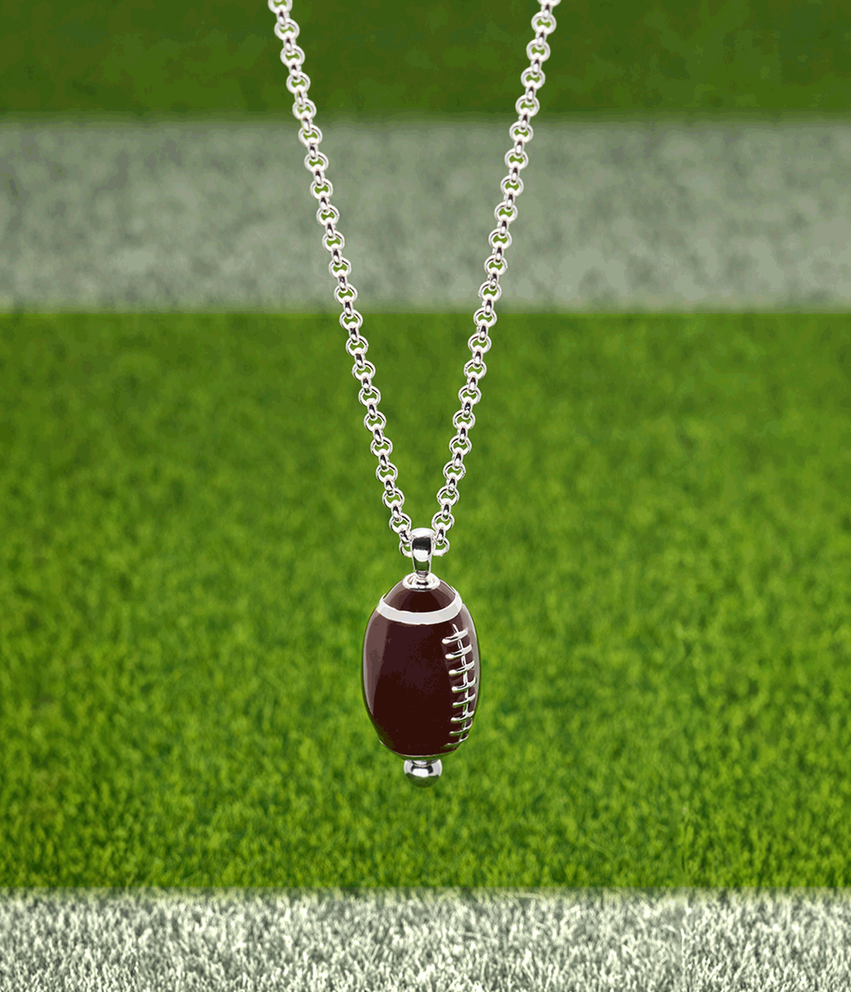 Football Spinner Pendant - Back View