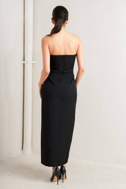 SECRET MOMENT WOVEN MIDI DRESS - Detail View 7
