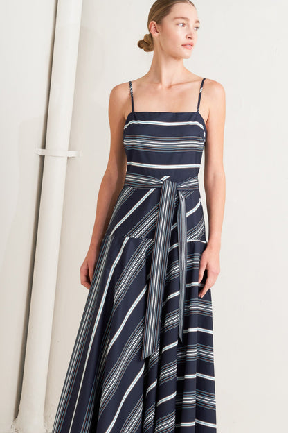 SWEET ESCAPE STRIPE WOVEN MIDI DRESS - Detail View 5