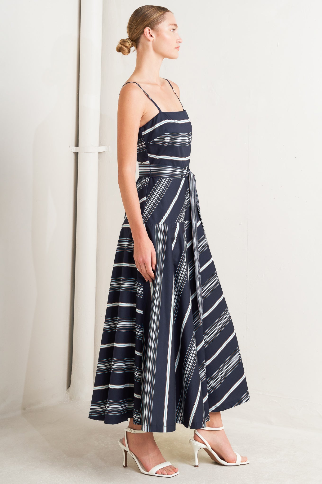 SWEET ESCAPE STRIPE WOVEN MIDI DRESS - Detail View 12