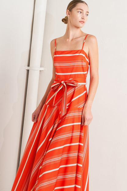 SWEET ESCAPE STRIPE WOVEN MIDI DRESS - Detail View 8