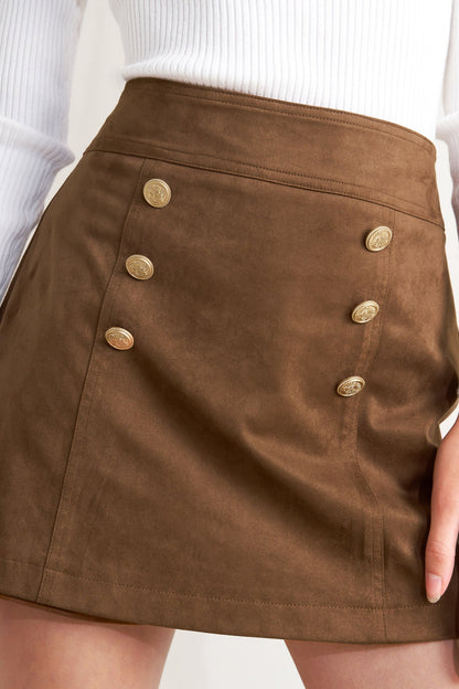 HERITAGE UTILITY FAUX SUEDE SKORT