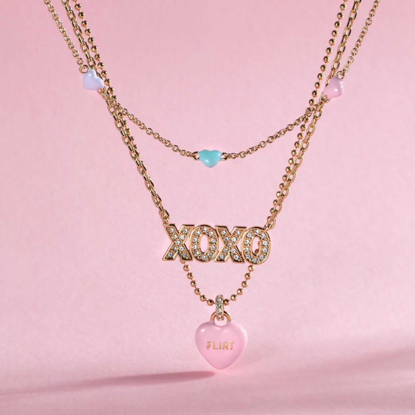 Sweethearts® Triple-Strand Charm Necklace - Alex and Ani
