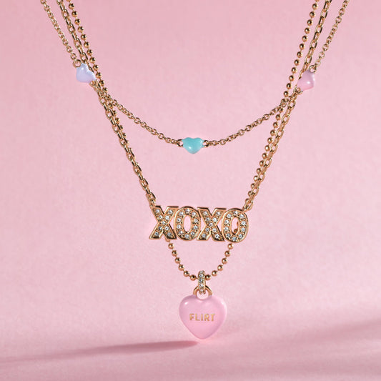 Sweethearts® Triple-Strand Charm Necklace - Alex and Ani - Back View