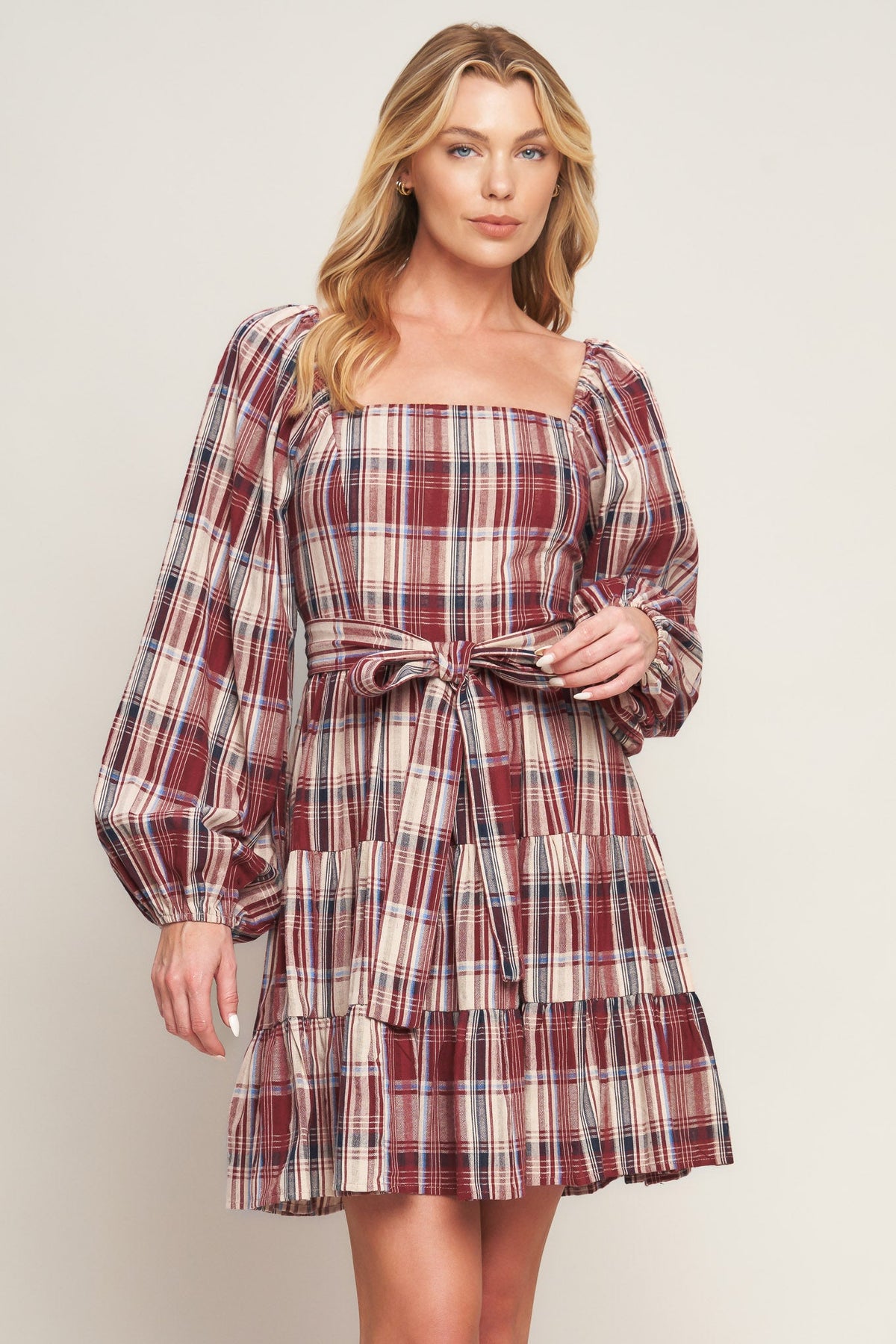 PLAID MINI DRESS