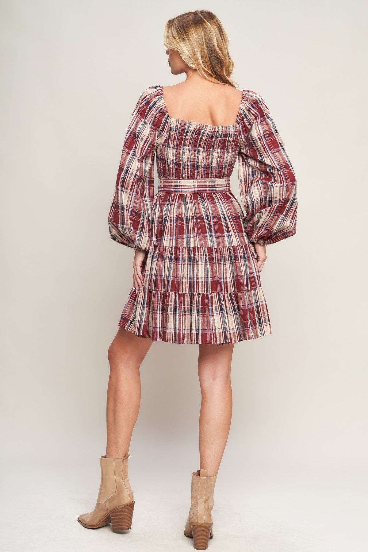 PLAID MINI DRESS