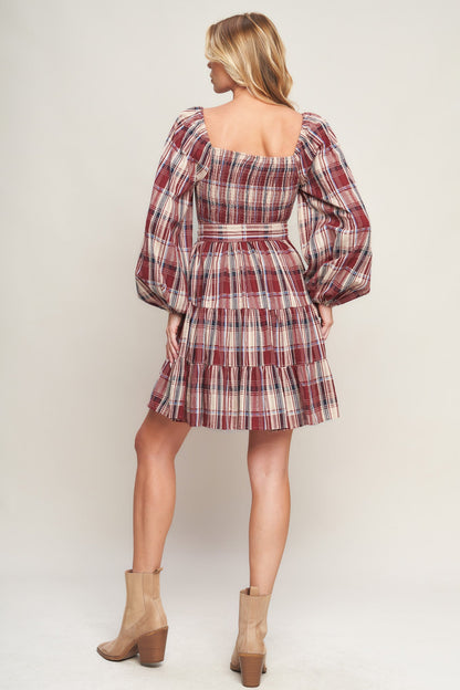 PLAID MINI DRESS
