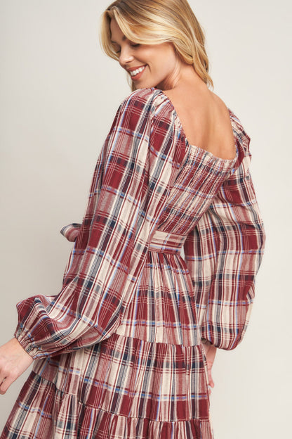 PLAID MINI DRESS
