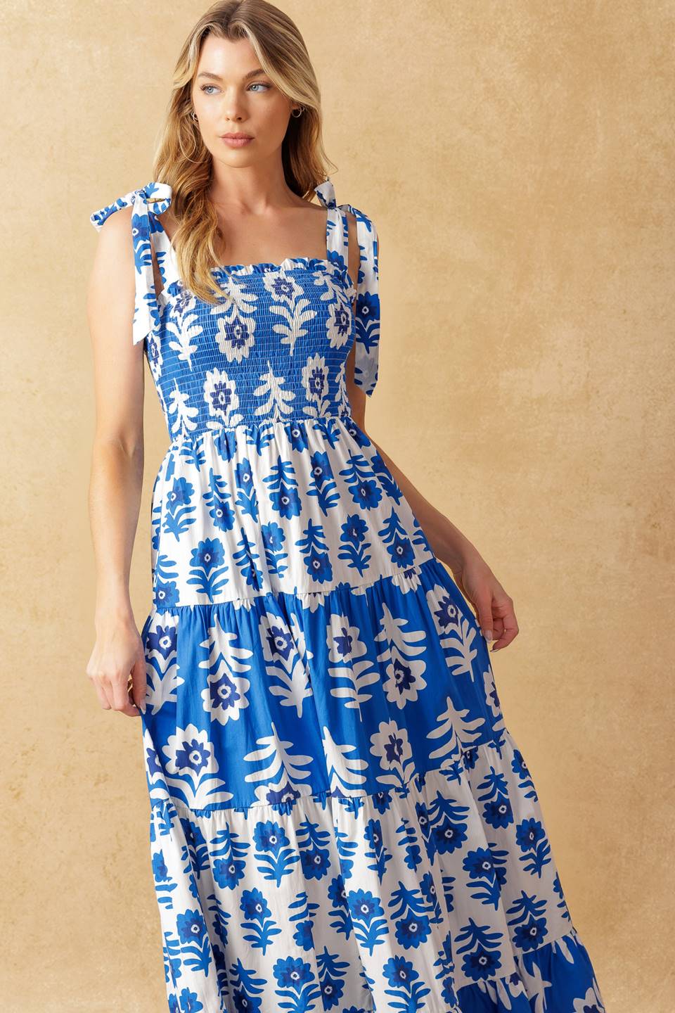 GLAMOUR IN MOTION WOVEN MAXI DRESS - Side View