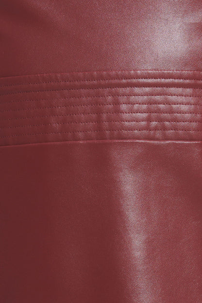 RUNWAY FAUX LEATHER MIDI DRESS