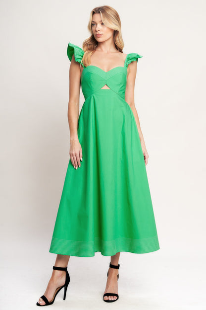 BEAUTIFULLY UNEXPECTED WOVEN MIDI DRESS - Detail View 8
