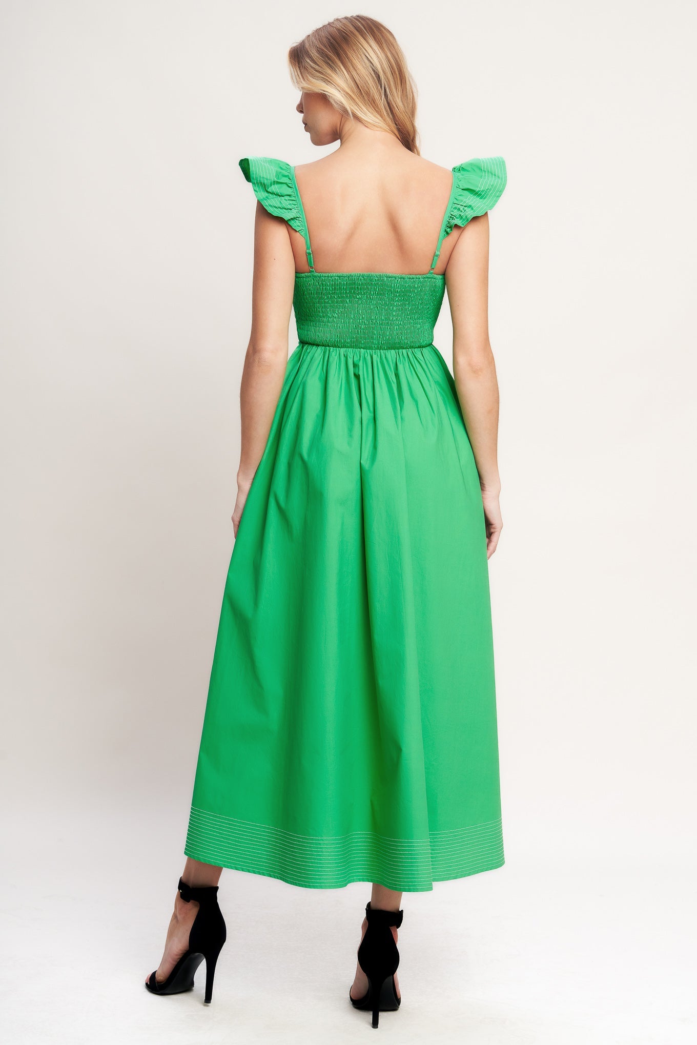 BEAUTIFULLY UNEXPECTED WOVEN MIDI DRESS - Detail View 10