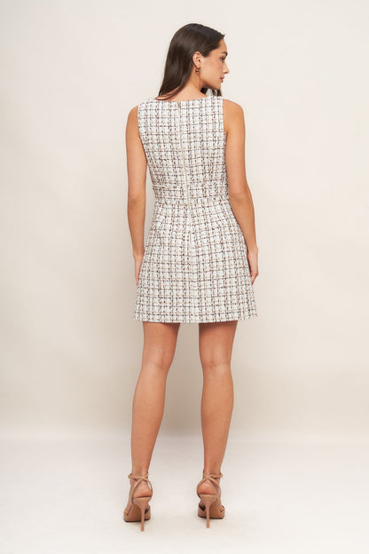LUXE TWEED MINI DRESS