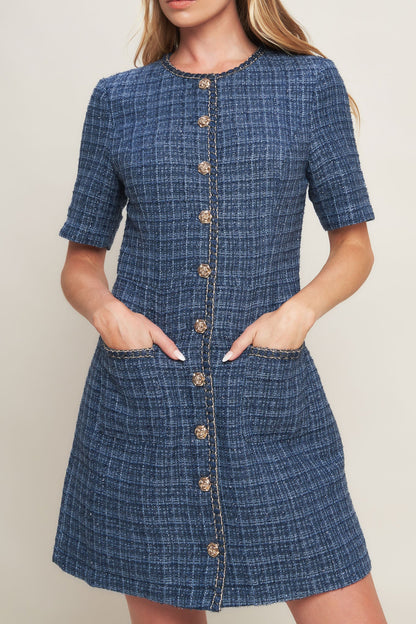 MODERN ICONIC TWEED MINI DRESS