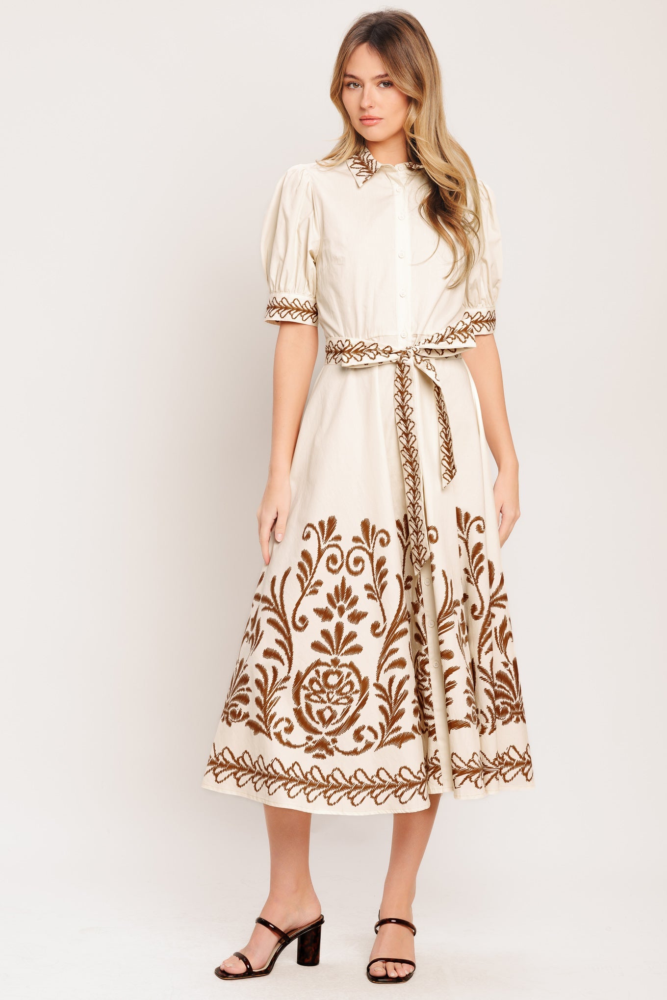 ROMANTIC HEIRLOOM WOVEN MIDI DRESS - Side View