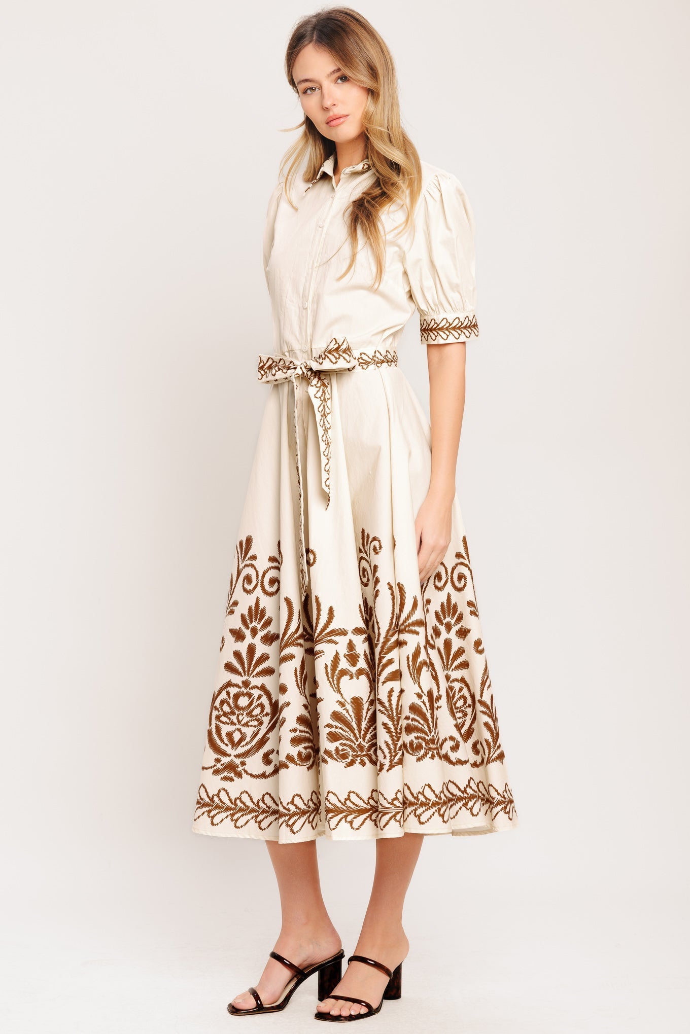 ROMANTIC HEIRLOOM WOVEN MIDI DRESS - Detail View 5