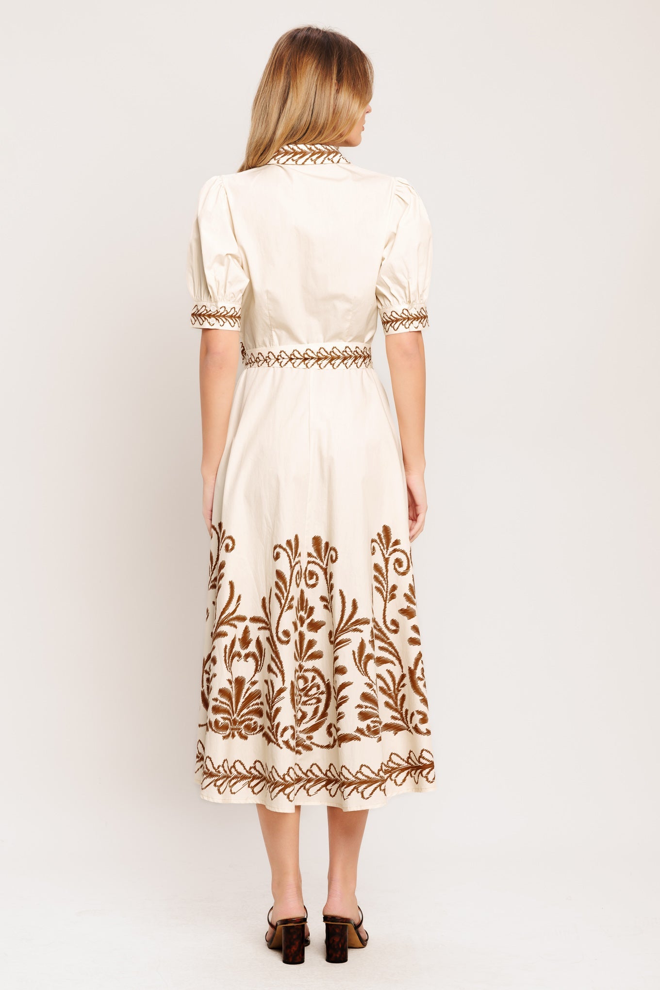 ROMANTIC HEIRLOOM WOVEN MIDI DRESS - Back View