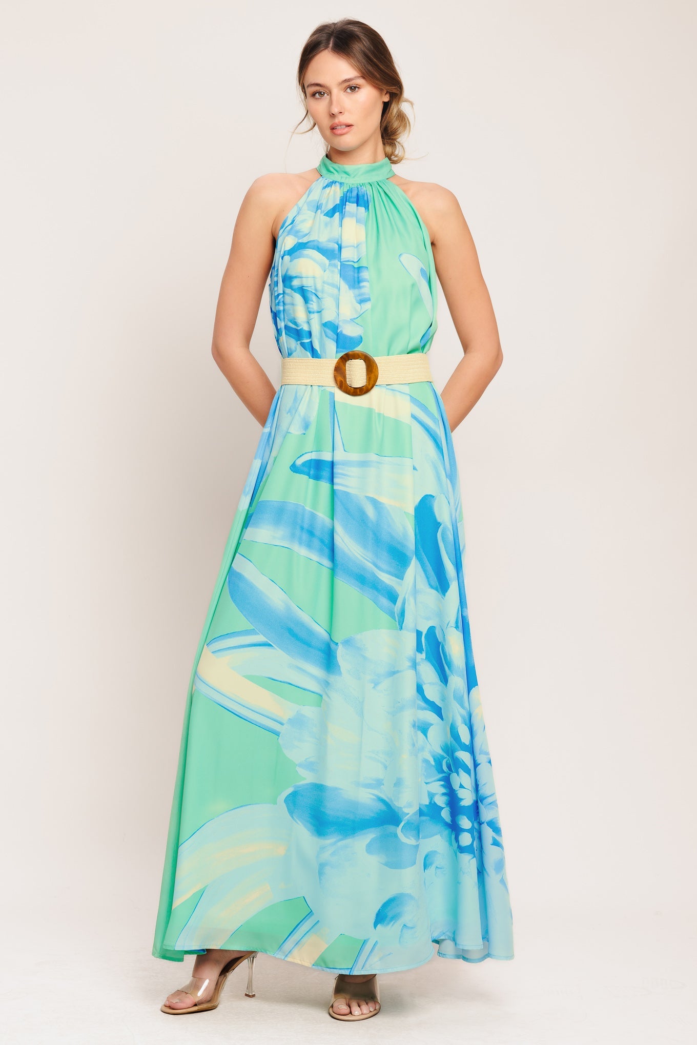 BLUE HORIZON WOVEN MAXI DRESS - Detail View 5