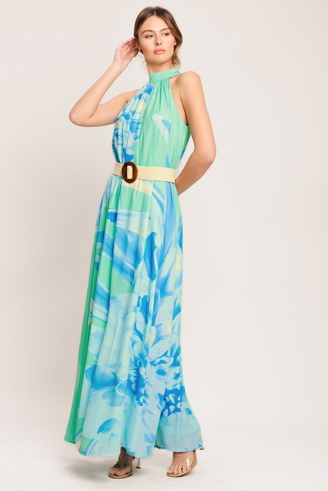 BLUE HORIZON WOVEN MAXI DRESS - Detail View 6