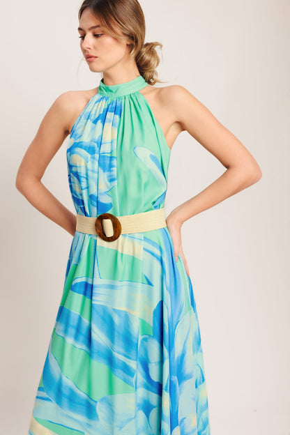 BLUE HORIZON WOVEN MAXI DRESS - Detail View 7