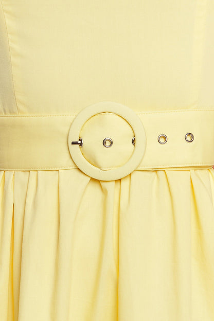 SUNSHINE SERENADE WOVEN MIDI DRESS