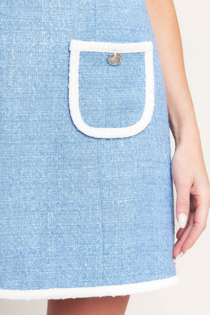 BLUE SKIES AND DAYDREAMS WOVEN MINI DRESS - Detail View 8