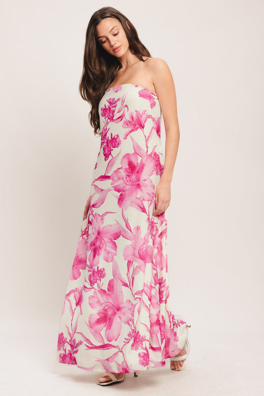SOFT ROSE ESCAPE WOVEN ANKLE DRESS - Front View