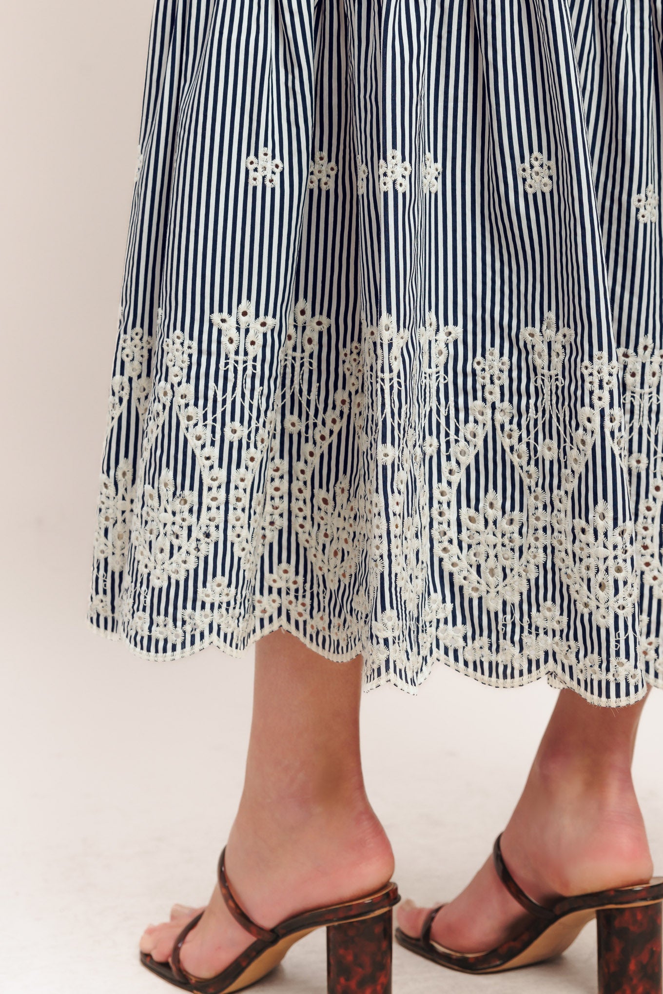STRIPE COVE WOVEN MIDI DRESS - Detail View 7