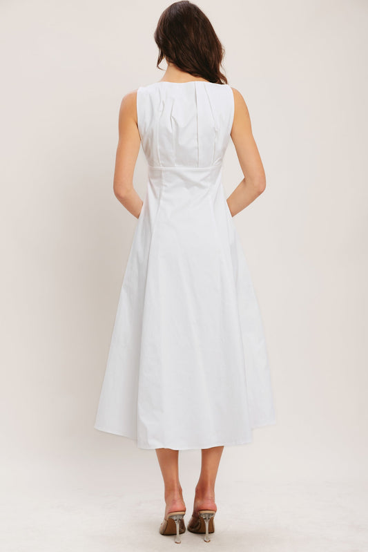SEASIDE BRUNCH WOVEN MIDI DRESS