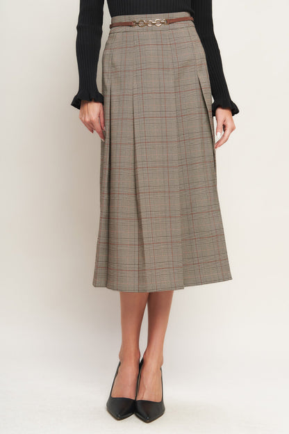 BRITISH TRACE WOVEN MIDI SKIRT - Detail View 5