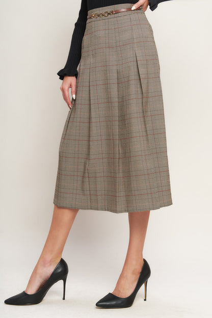 BRITISH TRACE WOVEN MIDI SKIRT - Detail View 6