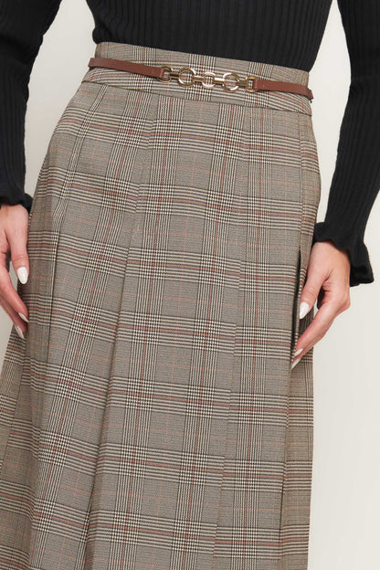 BRITISH TRACE WOVEN MIDI SKIRT - Detail View 7