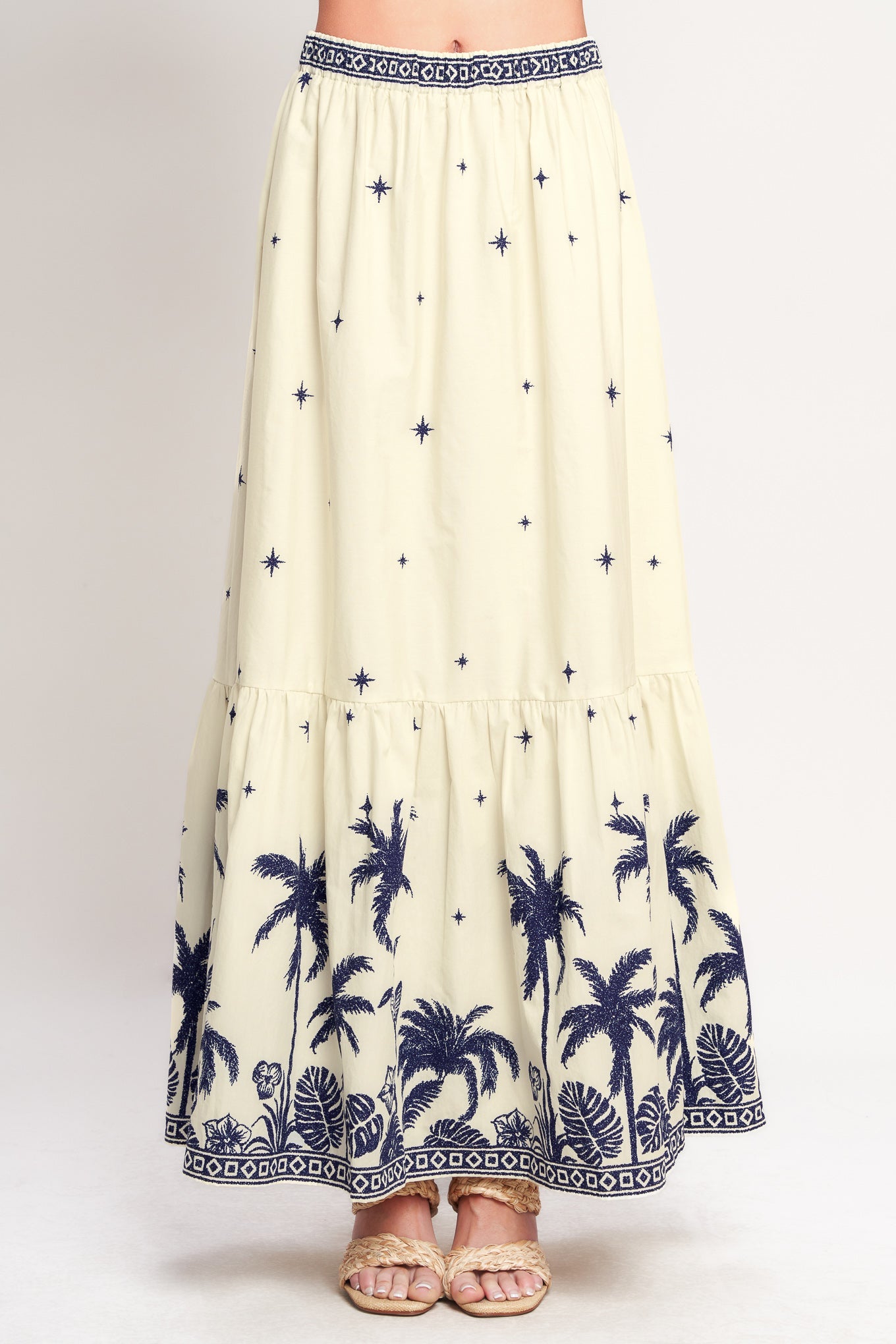 BOHO CONSTELLATION WOVEN MAXI SKIRT - Detail View 6