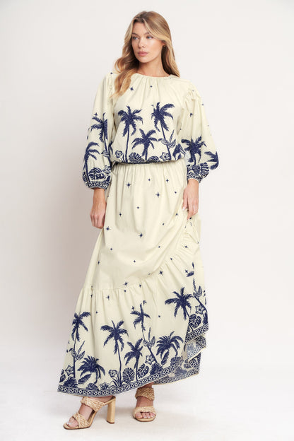 BOHO CONSTELLATION WOVEN MAXI SKIRT - Detail View 5