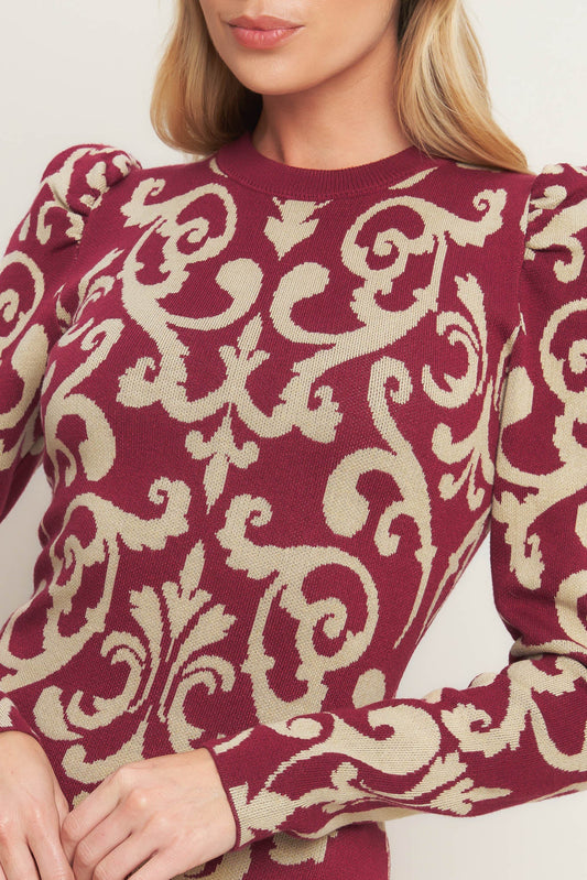 BASK IN LOVE SWEATER MINI DRESS - Back View