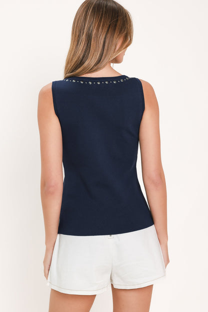 NAUTICAL SWEATER KNIT TOP